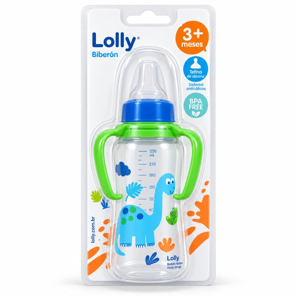 LOLLY BIBERON C/MANIJA X 250ML +3M X 250 ML MASCULINO
