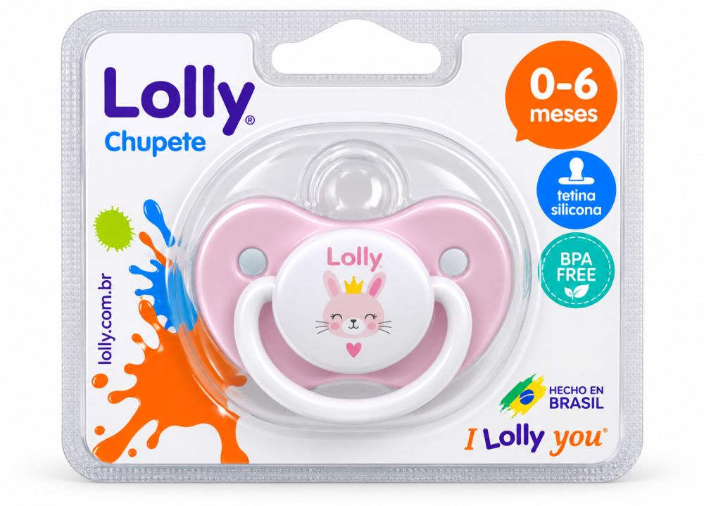 LOLLY CHUPETE BONA C/TETINA ORTOD 0-6 MESES ROSADO