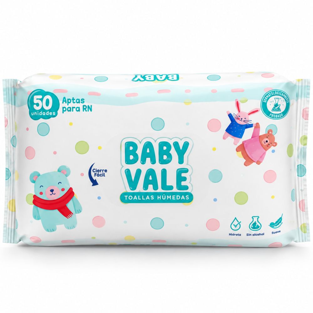 BABY VALE  TOALLAS HUMEDAS X 50 UNID